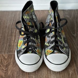 Limited Edition Converse X Scooby Doo High Tops Size 3Y NWOT Glow in the Dark!!